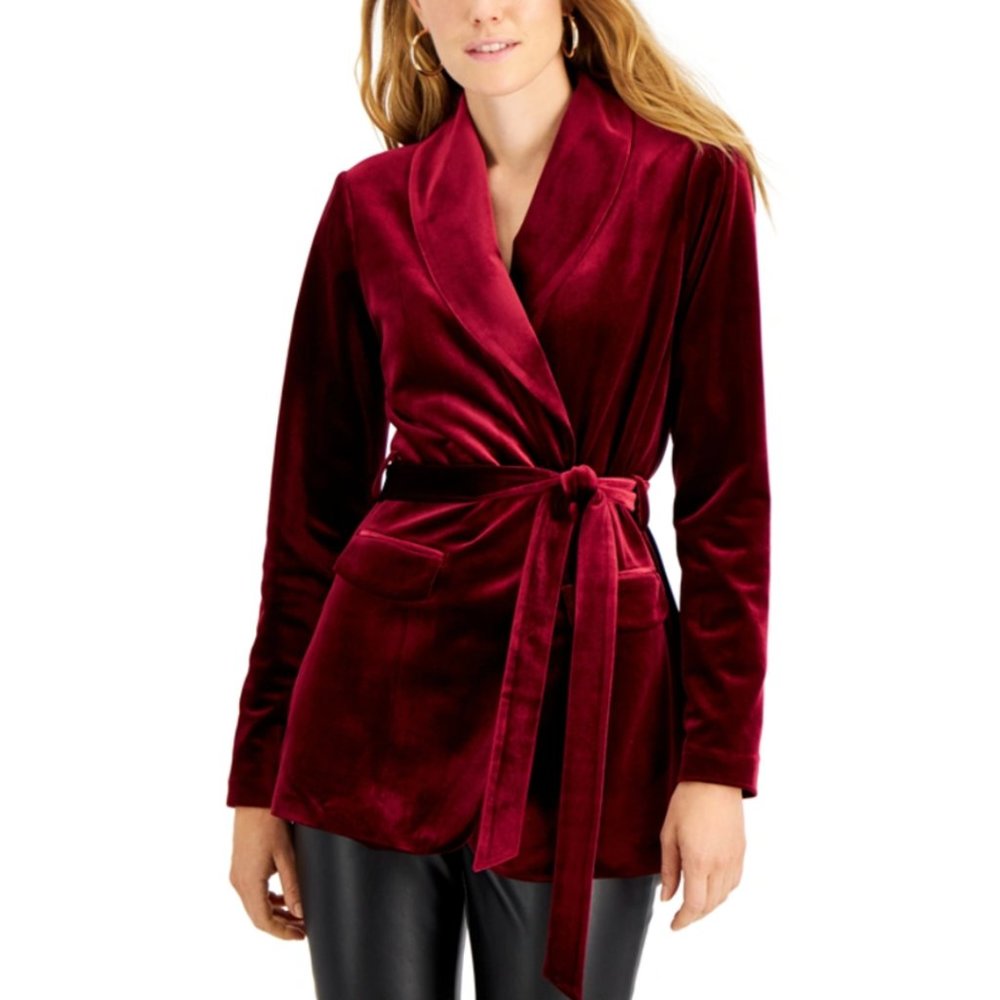 NWOT INC International Concepts Velvet Wrap Blazer